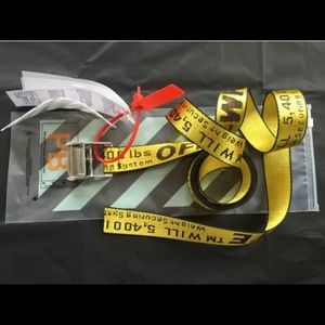 Off white belt in yellow